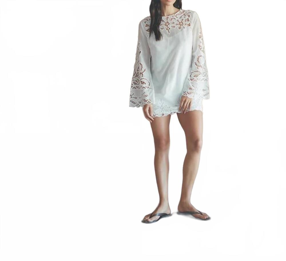 NEW ALL THAT REMAINS lucia long bell sleeves dress in lys epice blanc